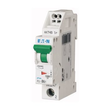   Eaton 101247 PLI-B6/1 Kismegszakító. 1P, 6A, B karakterisztika, 10kA
