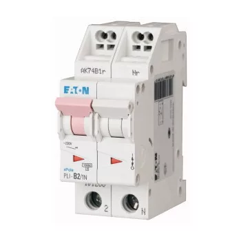   Eaton 101280 PLI-D2/1N Kismegszakító. 1P+N, 2A, D karakterisztika, 10kA