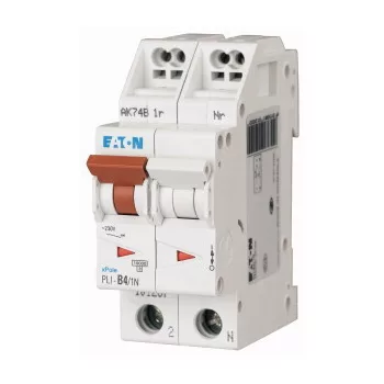   Eaton 101281 PLI-D4/1N Kismegszakító. 1P+N, 4A, D karakterisztika, 10kA