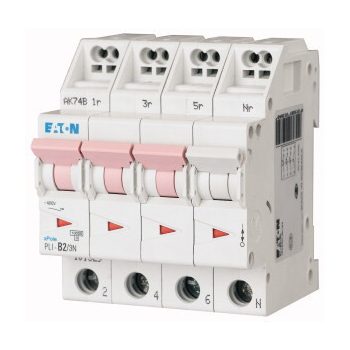   Eaton 101329 PLI-B2/3N Kismegszakító. 3P+N, 2A, B karakterisztika, 10kA