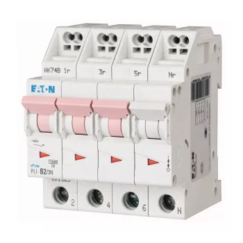   Eaton 101343 PLI-D2/3N Kismegszakító. 3P+N, 2A, D karakterisztika, 10kA
