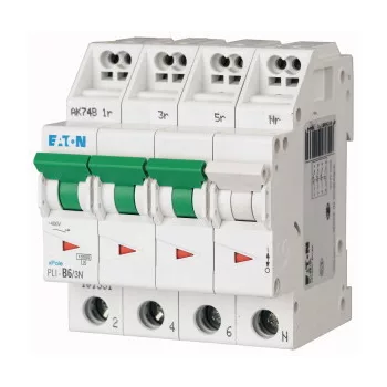   Eaton 101346 PLI-D8/3N Kismegszakító. 3P+N, 8A, D karakterisztika, 10kA