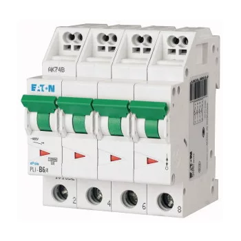   Eaton 101360 PLI-C8/4 Kismegszakító. 4P, 8A, C karakterisztika, 10kA