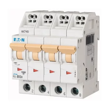   Eaton 101369 PLI-D13/4 Kismegszakító. 4P, 13A, D karakterisztika, 10kA