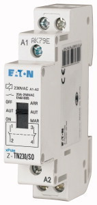 Eaton 103168 Z-TN230/2S2O Installációs relé, ON-AUT-OFF kapcs., 2z+2ny, 20A