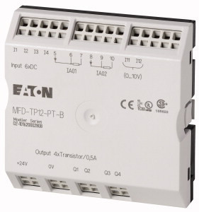 Eaton 106043 MFD-TP12-PT-B 24VDC; MFD I/O egység, 6DI(2)/2PT100-B/4 DO
