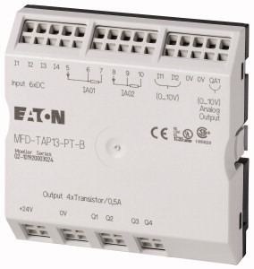 Eaton 106046 MFD-TAP13-PT-B 24VDC; MFD I/O egység, 6DI(2)/2PT100-B/4 DO/1AO