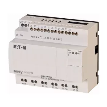   Eaton 106400 EC4P-222-MTXX1 24VDC,12DI(4AI)/8DO, kijelző nélkül, Ethernet