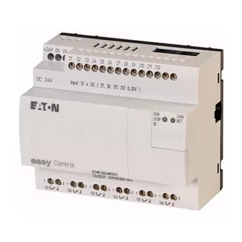   Eaton 106402 EC4P-222-MRXX1 24VDC,12DI(4AI)/6RO , kijelző nélkül, Ethernet