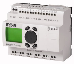 Eaton 106405 EC4P-222-MRAD1 24VDC,12DI(4AI)/6RO/1AO, kijelzős, Ethernet