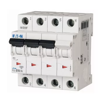 Eaton 106908 PL6-C10/3N Kismegszakító, 6kA 3 pólus+nulla