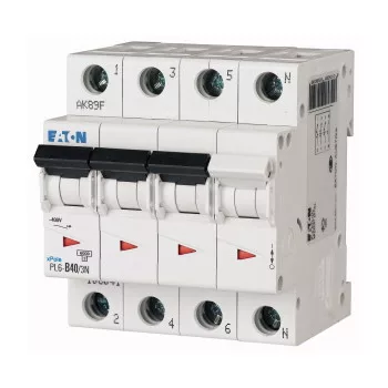 Eaton 106914 PL6-C40/3N Kismegszakító, 6kA 3 pólus+nulla