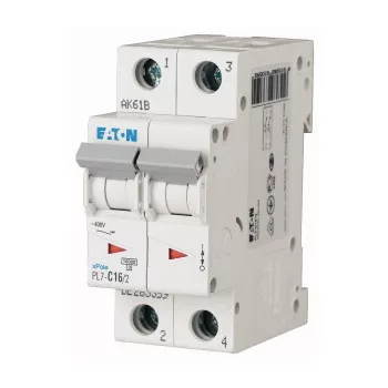   Eaton 108185 PL7-D3/2 Kismegszakító. 2P, 3A, D karakterisztika, 10kA