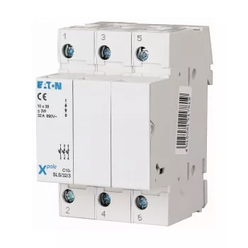   Eaton 112228 C10-SLS/32/3-L Biztosítós szakaszoló, 10x38 bizt.-hoz, villogó f.