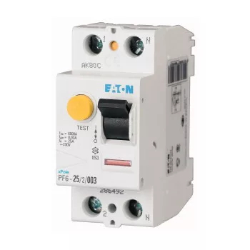   Eaton 112923 PF6-25/2/03-A Áram-védőkapcsoló 6kA 2 pólus, 300mA, A típus