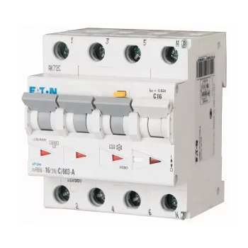   Eaton 120679 mRB4-20/3N/C/01-A Áramvédős kismegszakító (Kombi Fi-relé) 3+N, C karakterisztika, 20A, 100mA, 4,5 kA, A osztály