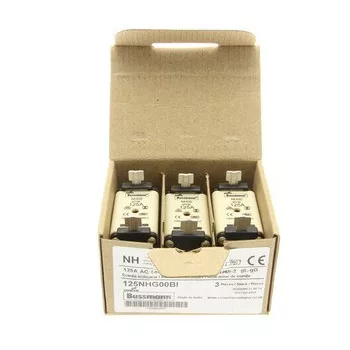   Eaton 125NHG00BI NH FUSE 125A 500V GL/GG SIZE 00 NH-betét 125A, DIN 000 méret, 500V AC, gG,szig.fül