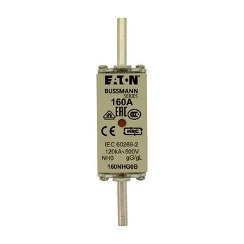   Eaton 160NHG0B NH FUSE 160A 500V GG/GL SIZE 0 NH-betét 160A, DIN 0 méret, 500V AC, gG/gL