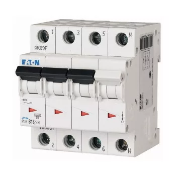 Eaton 165035 PL6-D16/3N Kismegszakító, 6kA 3 pólus+nulla