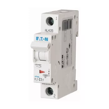   Eaton 165071 PL7-D1/1 Kismegszakító. 1P, 1A, D karakterisztika, 10kA