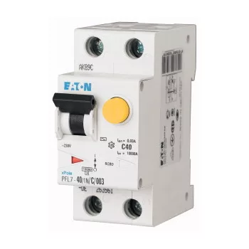   Eaton 165696 PFL7-40/1N/C/03-A Áramvédős kismegszakító (Kombi Fi-relé) 1+N, C karakterisztika, 40A, 300mA, 10 kA, A osztály