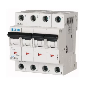 Eaton 166519 PL6-C16/4 Kismegszakító, 6kA 4 pólus