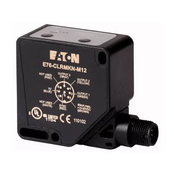   Eaton 166926 E76-CLRMKN-M12 Opt. Sensor Color, 45cm, DC, Conn.