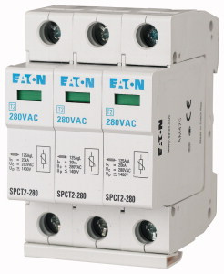 Eaton 167580 SPCT2-075/3 komplett túlfesz. levezető, C, 3p, Uc=75V AC