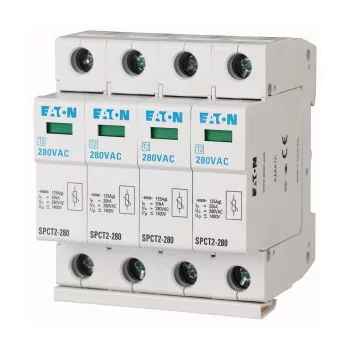   Eaton 167606 SPCT2-385/4 komplett túlfesz. levezető, C, 4p, Uc=385V AC