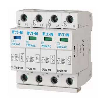   Eaton 167620 SPCT2-280-3+NPE komplett túlfesz. levezető, C, 3p+N, Uc=280V AC