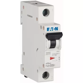   Eaton 168065 FAZ6-D25/1 Kismegszakító 1P 25A D karakterisztika 6 kA -1 modul