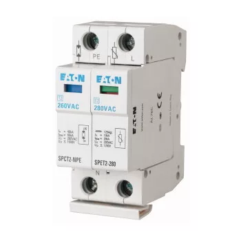   Eaton 168699 SPET2-280/1+NPE kompl. túlfesz. levezető C, 1p+N, Uc=280VAC, 4,5kA