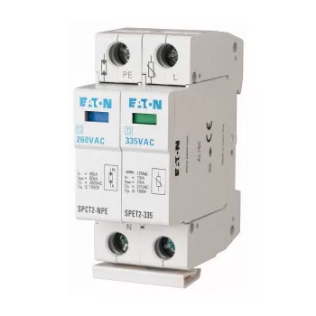   Eaton 168701 SPET2-335/1+NPE kompl. túlfesz. levezető C, 1p+N, Uc=335VAC, 4,5kA