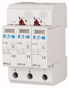 Eaton 176087 SPPVT2-06-2+PE-AX PV túlfesz.levezető 'T2' 600V DC + s.é.