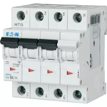  Eaton 177463 FAZ6-C2,5/3N Kismegszakító 3P+N 2,5A C karakterisztika 6 kA -4 modul