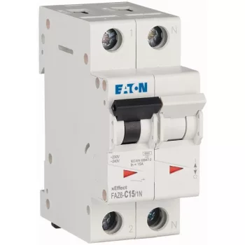   Eaton 177516 FAZ6-C15/1N Kismegszakító 1P+N 15A C karakterisztika 6 kA -2 modul