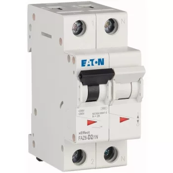   Eaton 177521 FAZ6-D2/1N Kismegszakító 1P+N 2A D karakterisztika 6 kA -2 modul