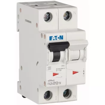   Eaton 177530 FAZ6-D12/1N Kismegszakító 1P+N 12A D karakterisztika 6 kA -2 modul