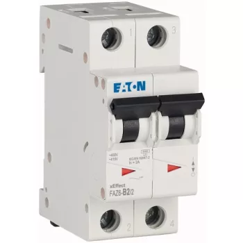   Eaton 177543 FAZ6-B2/2 Kismegszakító 2P 2A B karakterisztika 6 kA -2 modul