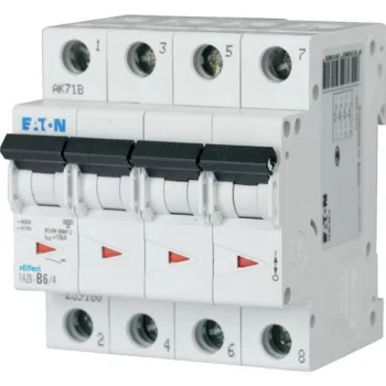   Eaton 177596 FAZ6-C8/4 Kismegszakító 4P 8A C karakterisztika 6 kA -4 modul