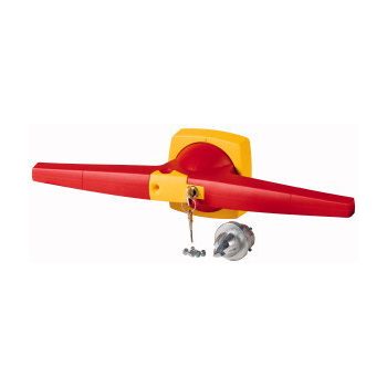   Eaton 1818066 K6DR/C Forgatókar, D típus, hengerzárral,piros/sárga,14mm