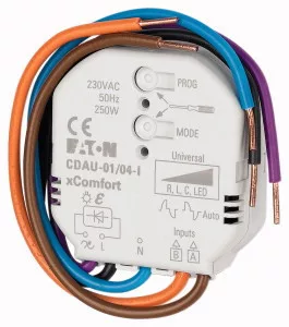Eaton 182444 CDAU-01/04-I Fényerőszab. aktor, R/L/C/LED, 0-250W+2xIN, 230VAC