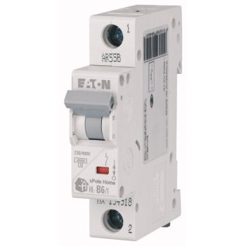   Eaton 194718 HL-B6/1 Kismegszakitó 1P, 6A, B karakterisztika, 4,5 kA (xPole Home HL)