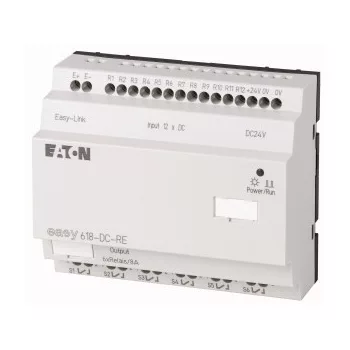   Eaton 232112 EASY618-DC-RE 24V DC; bővítőegység, 12DI/6RO