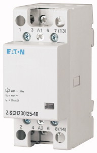 Eaton 248848 Z-SCH230/25-04 Installációs kontaktor, 4ny, 25A (AC1), 230V AC