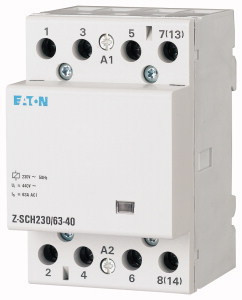Eaton 248857 Z-SCH230/63-22 Installációs kontaktor, 2z+2ny, 63A (AC1), 230V AC