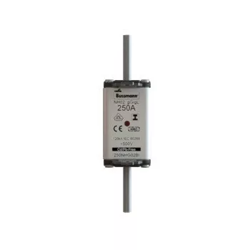  Eaton 250NHG02BI NH FUSE 250A 500V GL/GG SIZE 02 NH-betét 250A, DIN 02 méret, 500V AC, gG, szig.fül