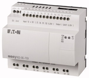 Eaton 256276 EASY822-DC-TCX 24V DC; 12DI(4AI)/8DO/1AO, kijelző nélkül