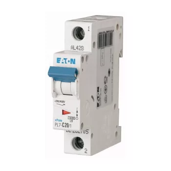   Eaton 262677 PL7-B20/1 Kismegszakító. 1P, 20A, B karakterisztika, 10kA