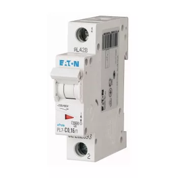   Eaton 262693 PL7-C0,16/1 Kismegszakító. 1P, 0,16A, C karakterisztika, 10kA